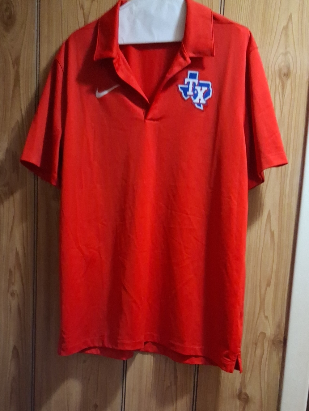 Nike Red Short Sleeve Polo with TX Patch
